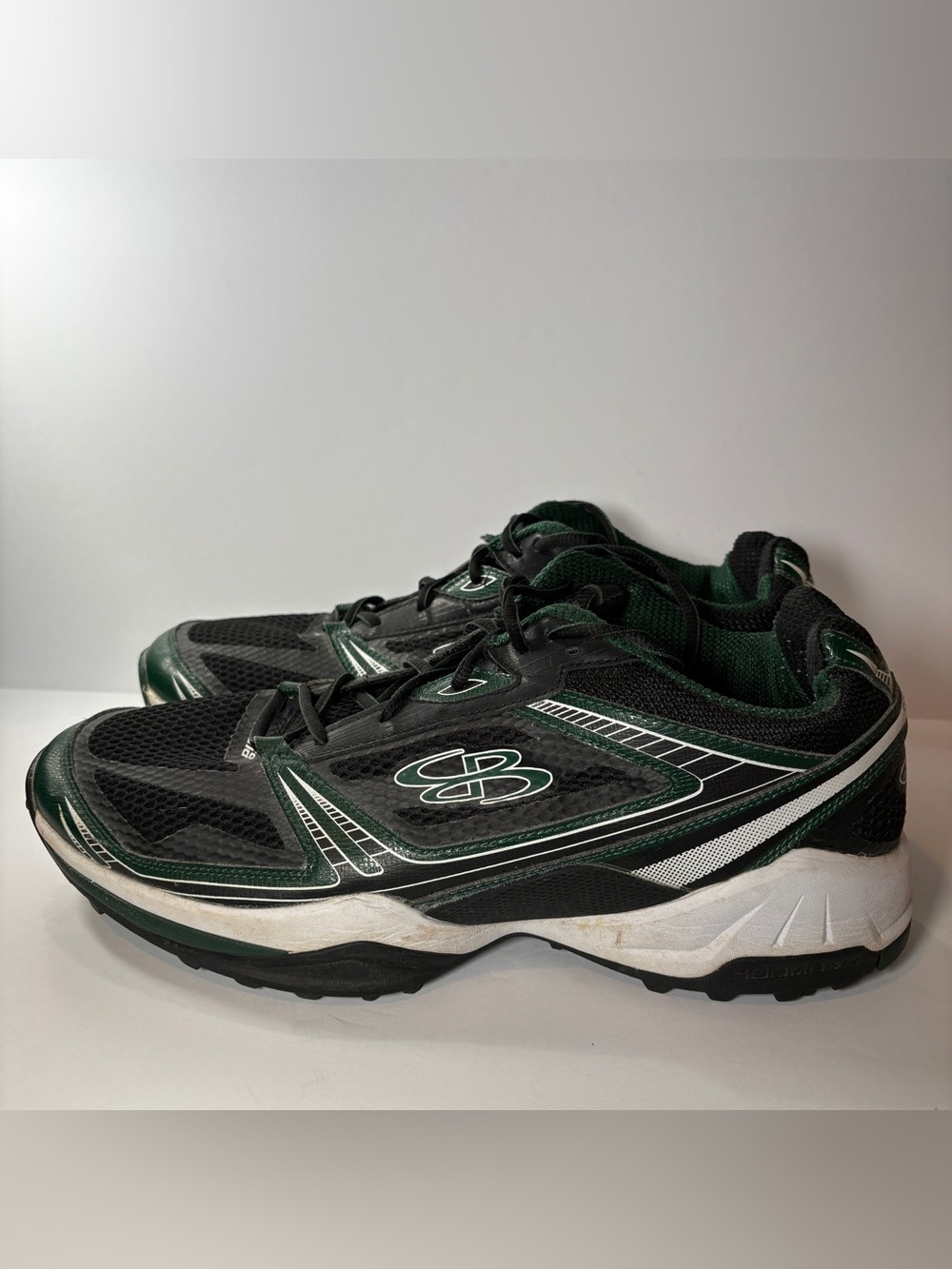 Boombah Men's Turf Athletic Shoes Black Green White Size 14